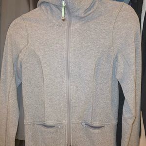 lululemon hooded zip jacket grey